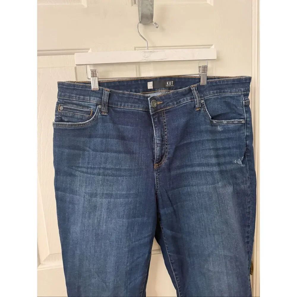 Kut From the Kloth Catherine Dark Wash Boyfriend Jeans sz 14 EUC